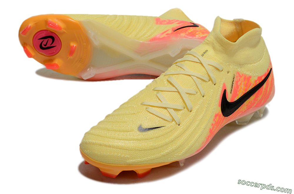Nike Phantom Luna Elite NU FG High-Tops Football Boots - Yellow/Black/Red 3