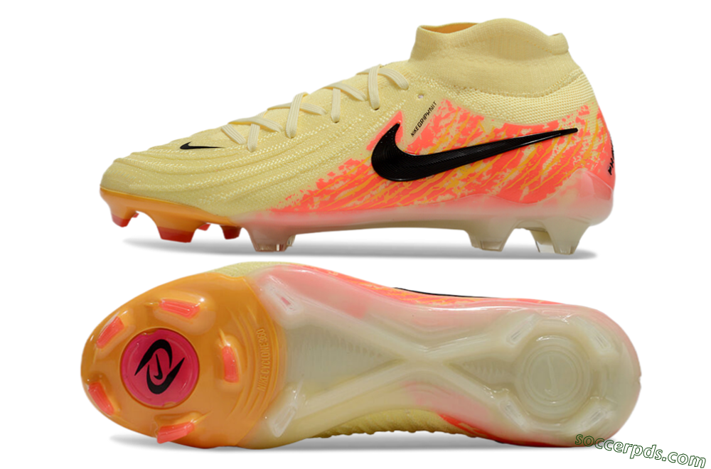 Nike Phantom Luna Elite NU FG High-Tops Football Boots - Yellow/Black/Red 0