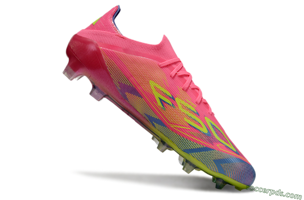 Adidas F50 Elite FG Low-Tops Football Boots - Pink/Blue/Yellow 4