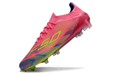 Adidas F50 Elite FG Low-Tops Football Boots - Pink/Blue/Yellow