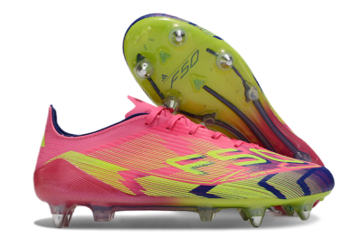 Adidas F50 Elite SG Low-Tops Football Boots - Pink/Blue/Yellow