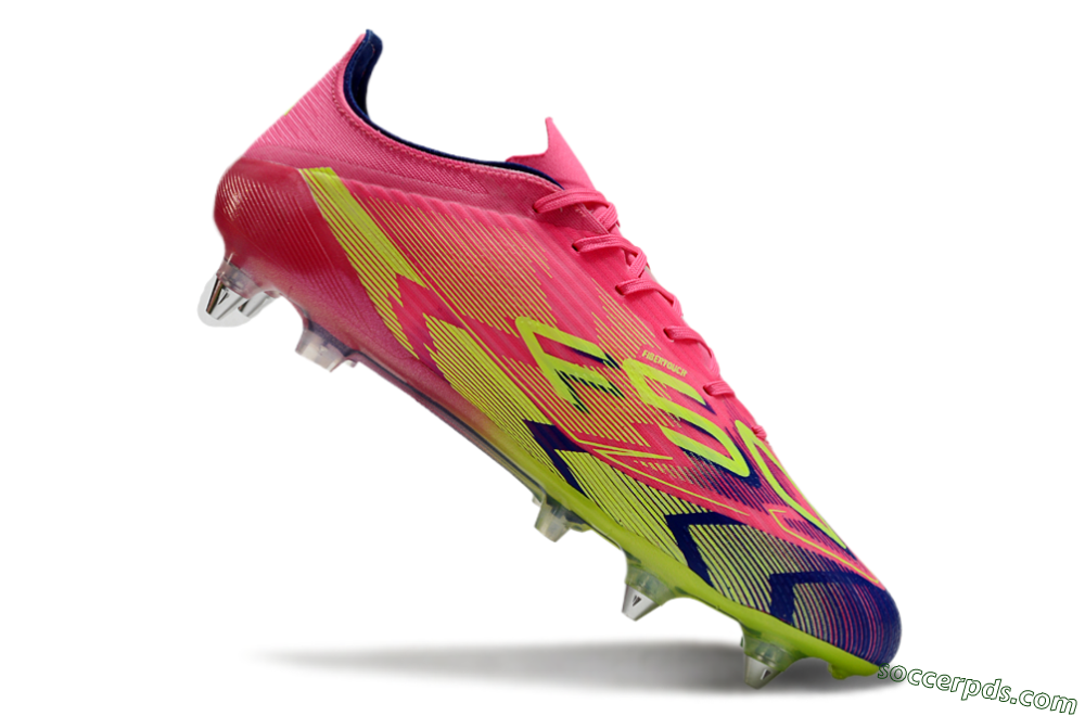 Adidas F50 Elite SG Low-Tops Football Boots - Pink/Blue/Yellow 4