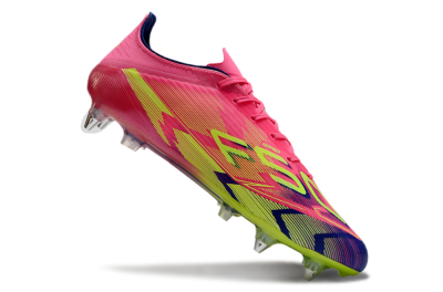 Adidas F50 Elite SG Low-Tops Football Boots - Pink/Blue/Yellow
