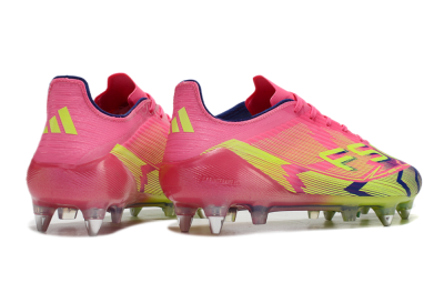 Adidas F50 Elite SG Low-Tops Football Boots - Pink/Blue/Yellow