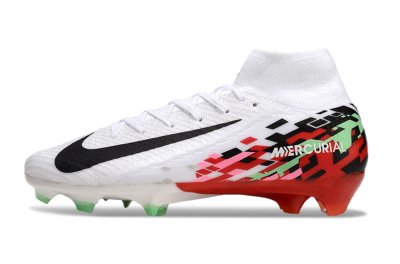 Nike Air Zoom Mercurial Superfly 10 Elite FG High-Tops Football Boots - White/Black/Red