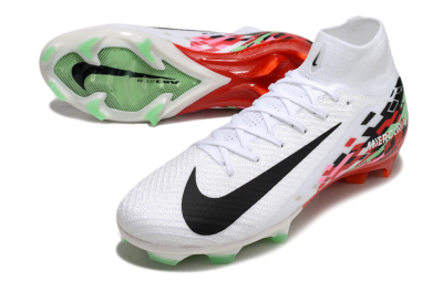 Nike Air Zoom Mercurial Superfly 10 Elite FG High-Tops Football Boots - White/Black/Red