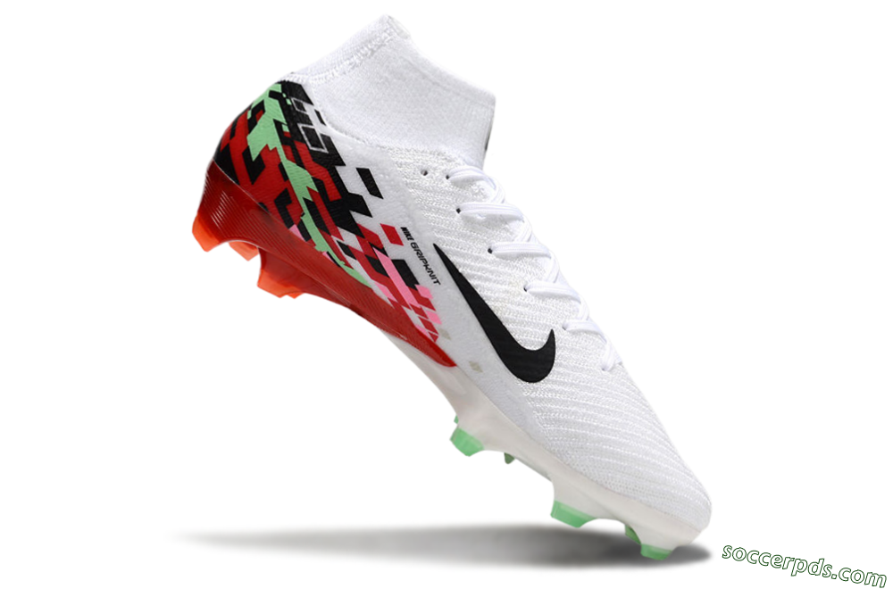 Nike Air Zoom Mercurial Superfly 10 Elite FG High-Tops Football Boots - White/Black/Red 4