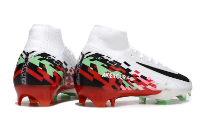 Nike Air Zoom Mercurial Superfly 10 Elite FG High-Tops Football Boots - White/Black/Red