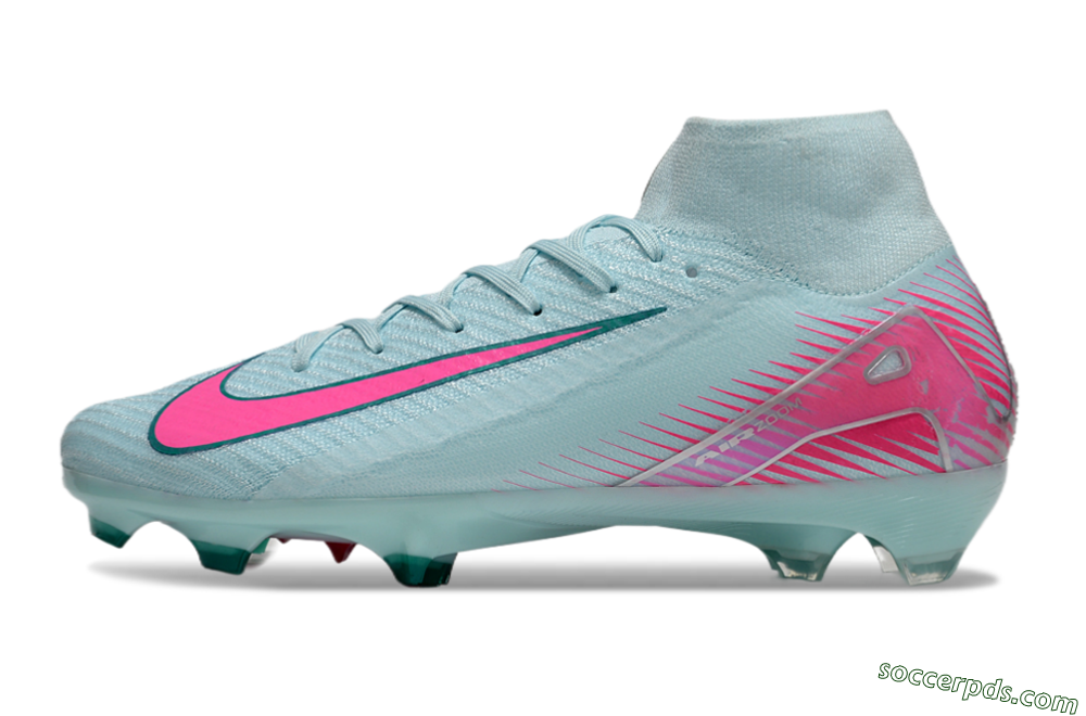 Nike Air Zoom Mercurial Superfly 10 Elite FG High-Tops Football Boots - Jade/Pink/Silver 2
