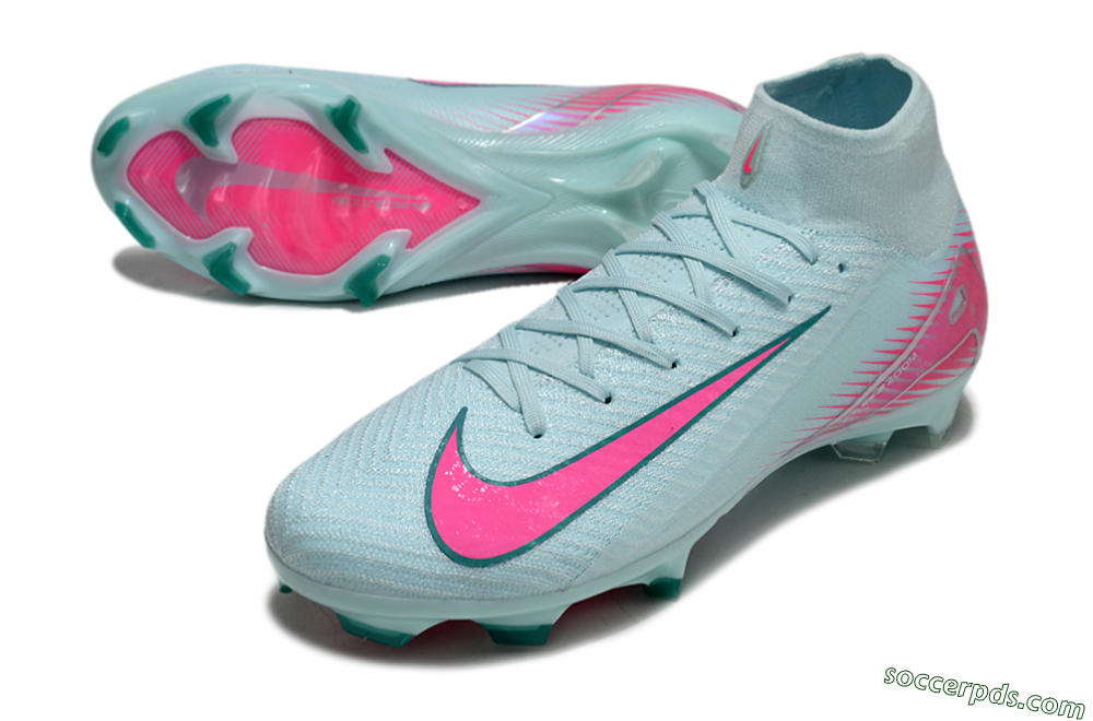 Nike Air Zoom Mercurial Superfly 10 Elite FG High-Tops Football Boots - Jade/Pink/Silver 3