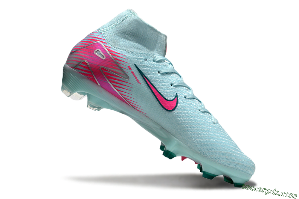 Nike Air Zoom Mercurial Superfly 10 Elite FG High-Tops Football Boots - Jade/Pink/Silver 4