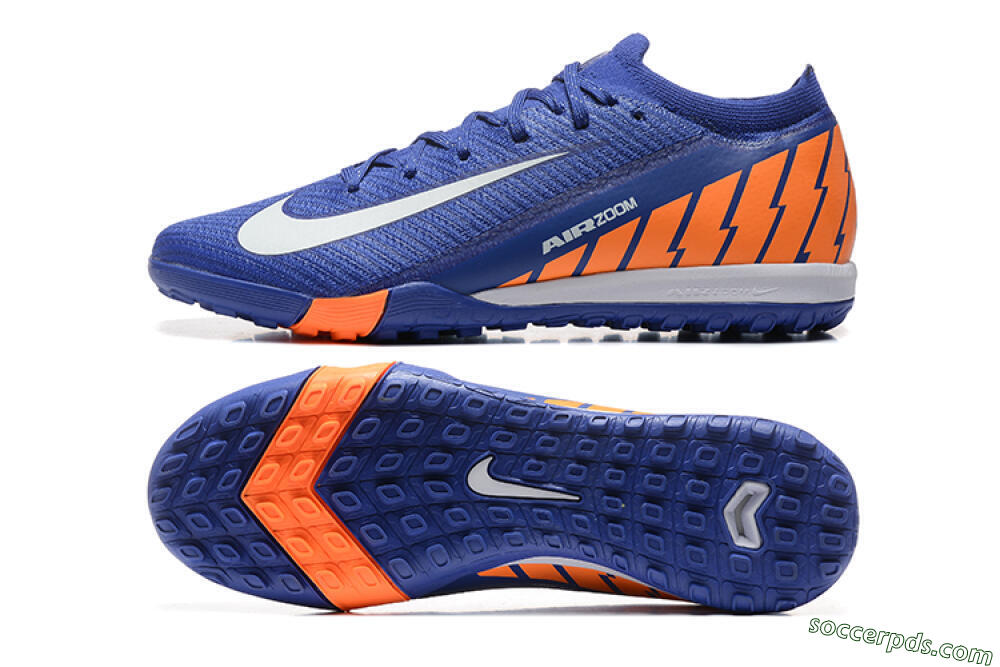 Nike Air Zoom Mercurial Vapor 16 Elite TF Low-Tops Football Shoes - Blue/White/Orange 0