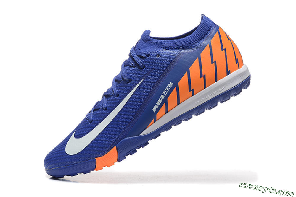 Nike Air Zoom Mercurial Vapor 16 Elite TF Low-Tops Football Shoes - Blue/White/Orange 8