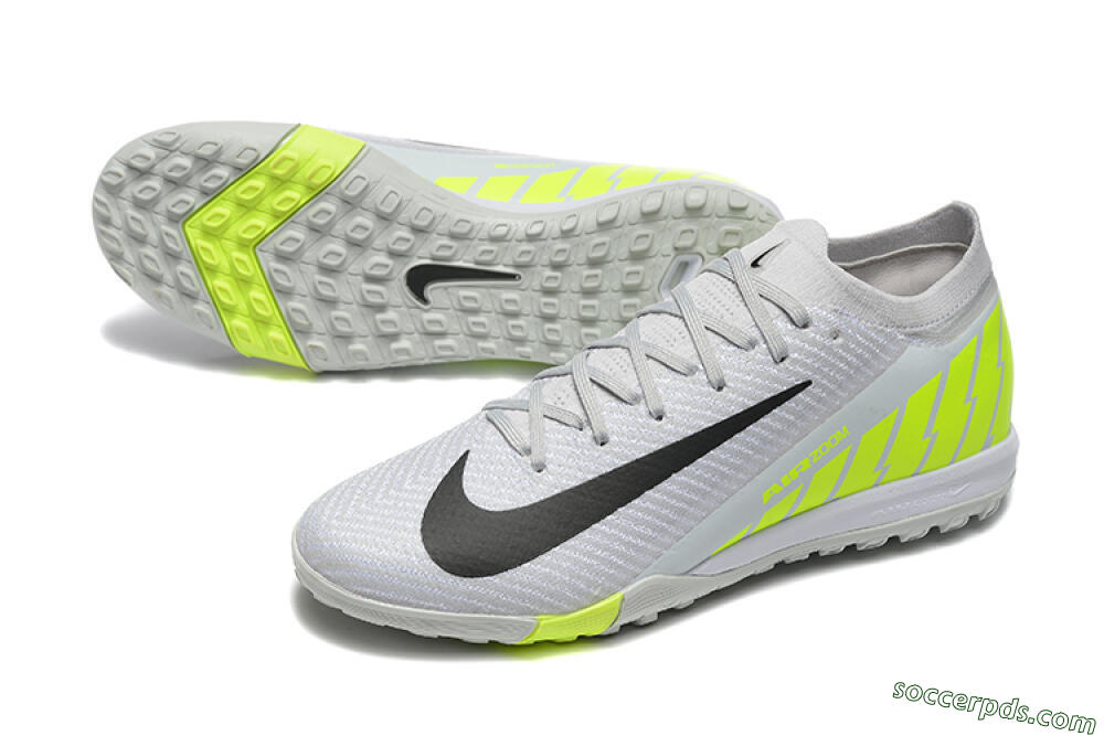 Nike Air Zoom Mercurial Vapor 16 Elite TF Low-Tops Football Shoes - Grey/Yellow/Silver 3