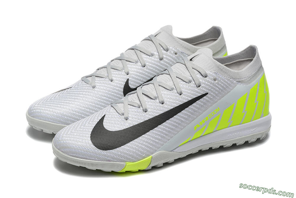 Nike Air Zoom Mercurial Vapor 16 Elite TF Low-Tops Football Shoes - Grey/Yellow/Silver 5