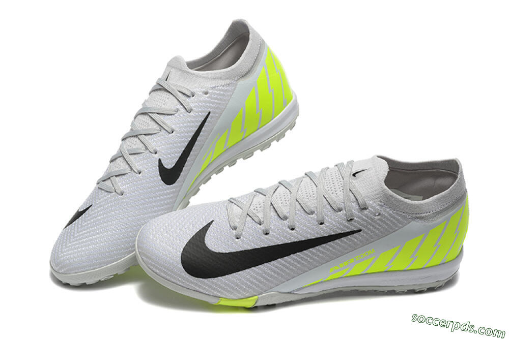 Nike Air Zoom Mercurial Vapor 16 Elite TF Low-Tops Football Shoes - Grey/Yellow/Silver 6