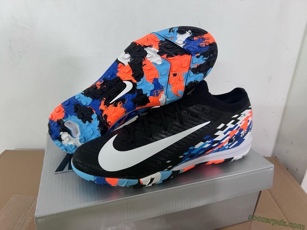 Nike Air Zoom Mercurial Vapor 16 Elite TF Low-Tops Football Shoes - Black/Blue/Orange