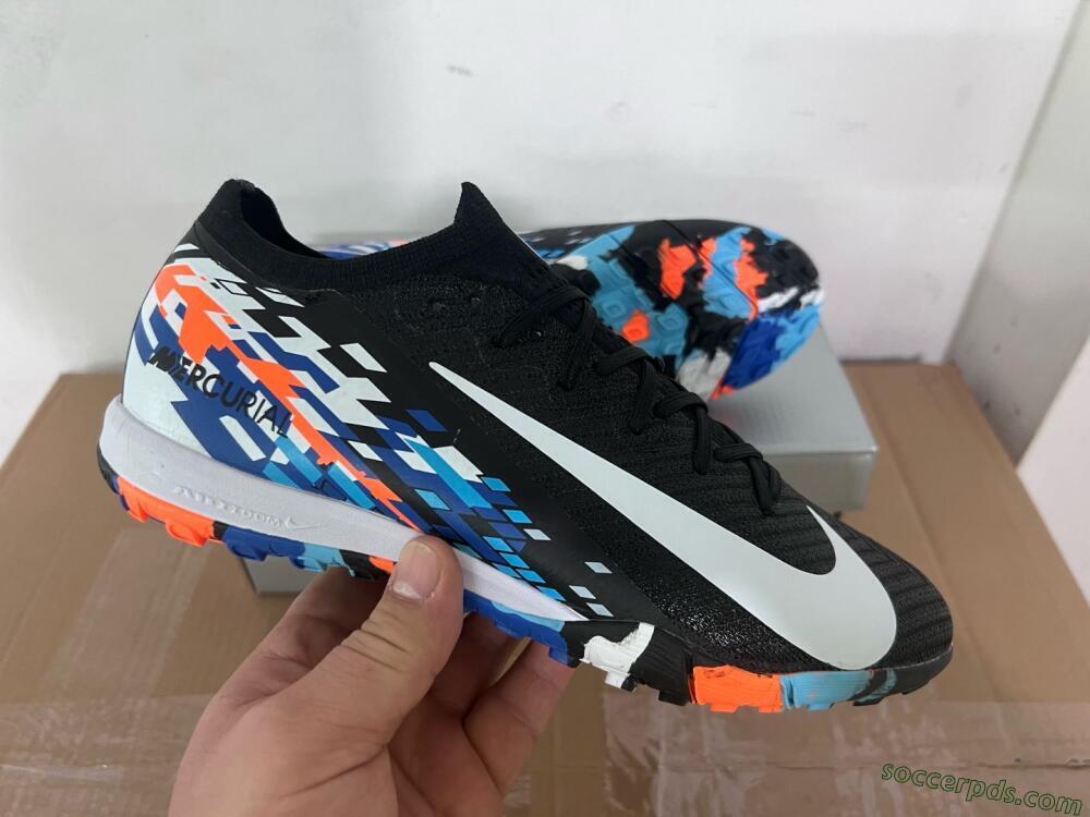 Nike Air Zoom Mercurial Vapor 16 Elite TF Low-Tops Football Shoes - Black/Blue/Orange