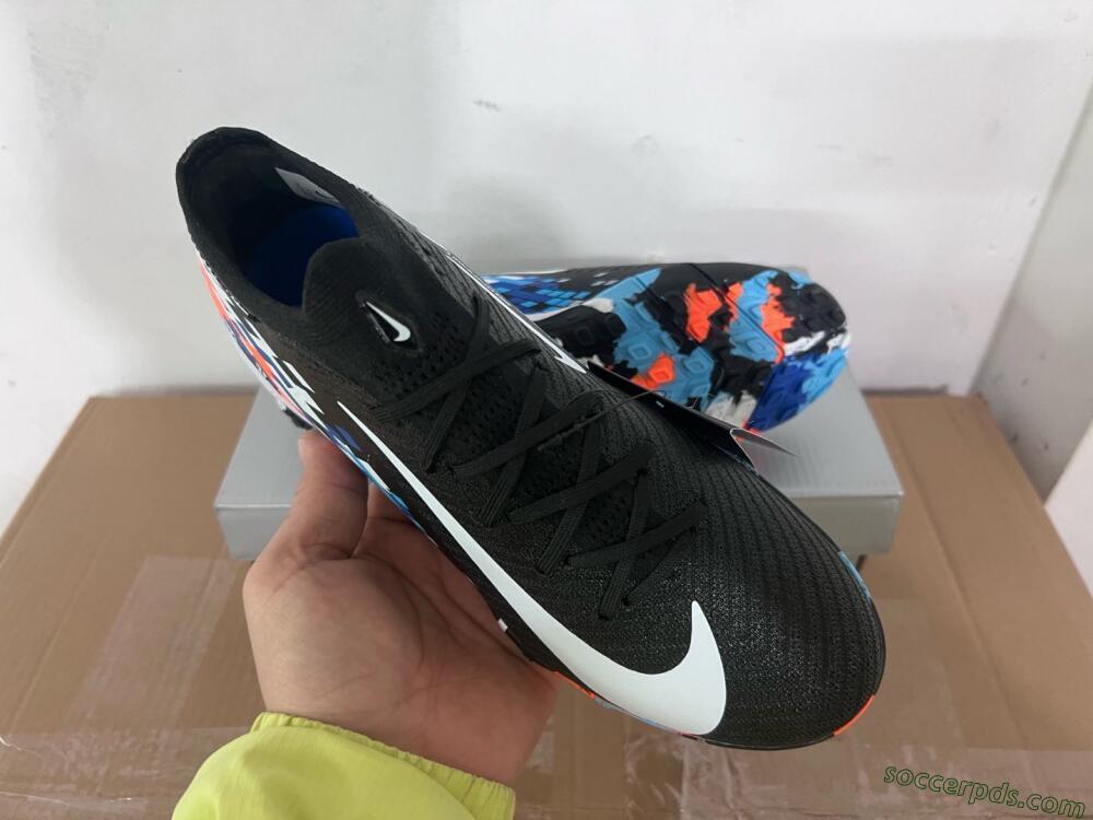 Nike Air Zoom Mercurial Vapor 16 Elite TF Low-Tops Football Shoes - Black/Blue/Orange