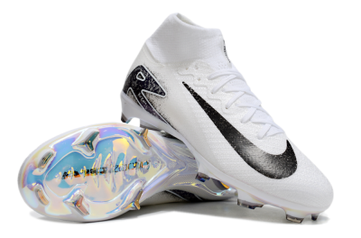 Nike Air Zoom Mercurial Superfly 10 Elite FG High-Tops Football Boots - White/Black/Blue