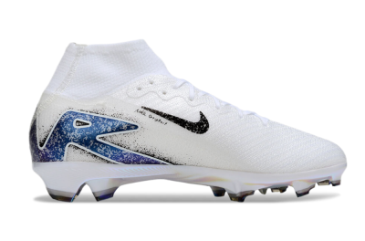 Nike Air Zoom Mercurial Superfly 10 Elite FG High-Tops Football Boots - White/Black/Blue
