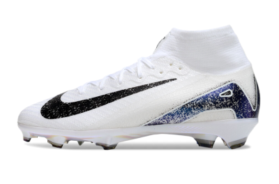 Nike Air Zoom Mercurial Superfly 10 Elite FG High-Tops Football Boots - White/Black/Blue