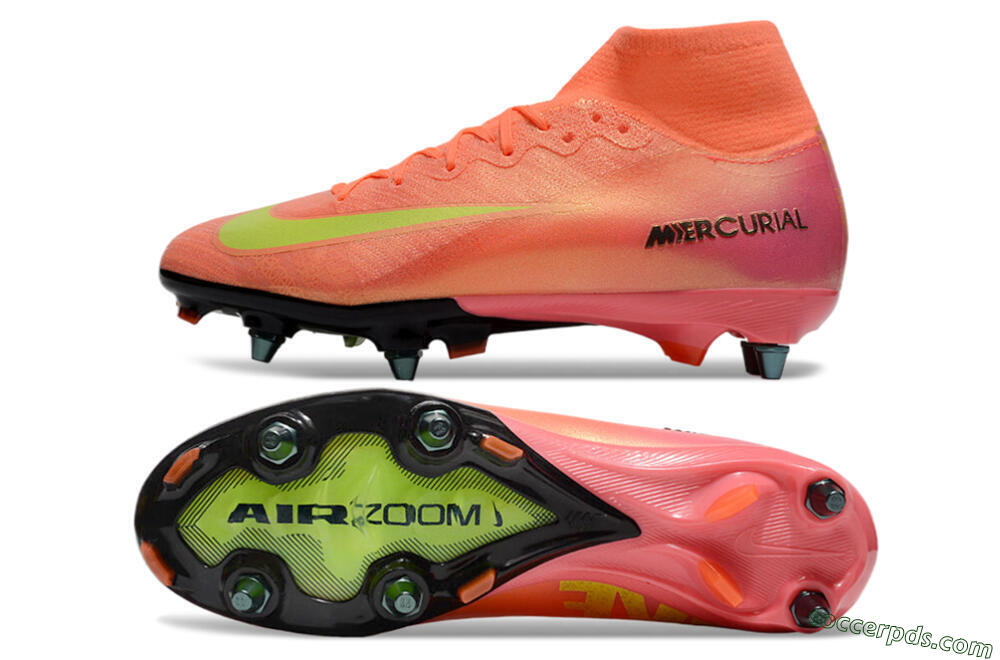 Nike Air Zoom Mercurial Superfly 10 Elite SG High-Tops Football Boots - Red/Yellow/Black 0