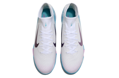 Nike Air Zoom Mercurial Superfly 10 Elite TF High-Tops Football Shoes - White/Purple/Blue