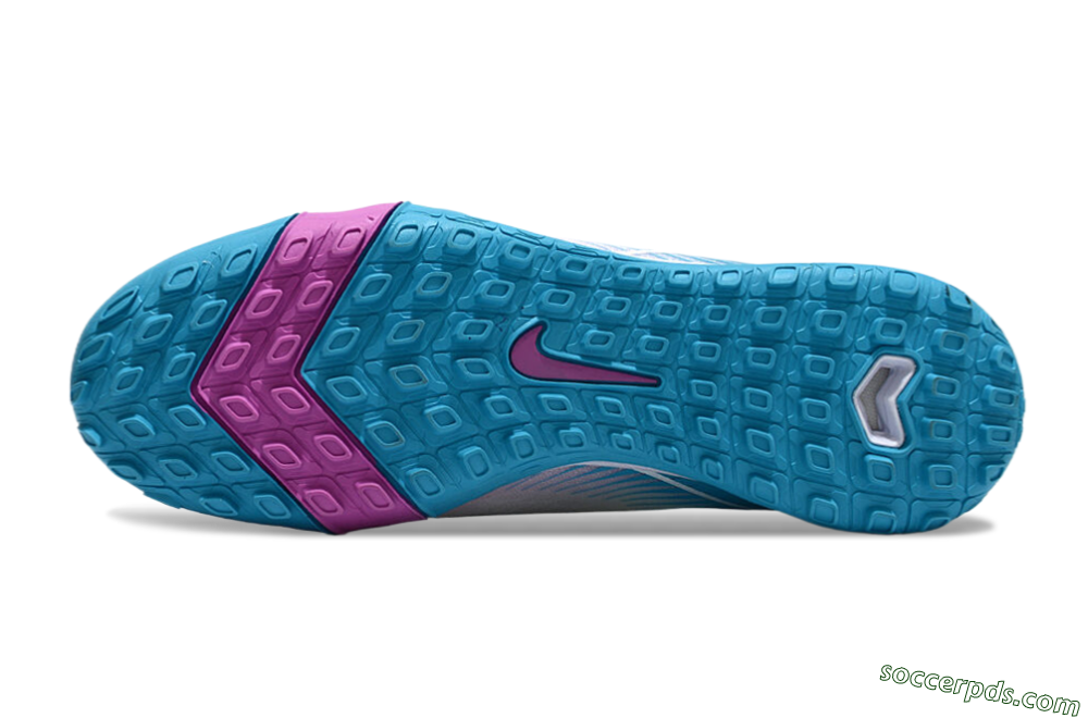 Nike Air Zoom Mercurial Superfly 10 Elite TF High-Tops Football Shoes - White/Purple/Blue 6