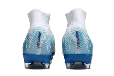 Nike Air Zoom Mercurial Superfly 10 Elite SG High-Tops Football Boots - White/Purple/Blue