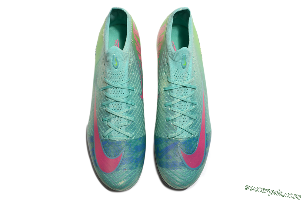 Nike Air Zoom Mercurial Vapor 16 Elite SG Low-Tops Football Boots - Jade/Pink/Blue 4