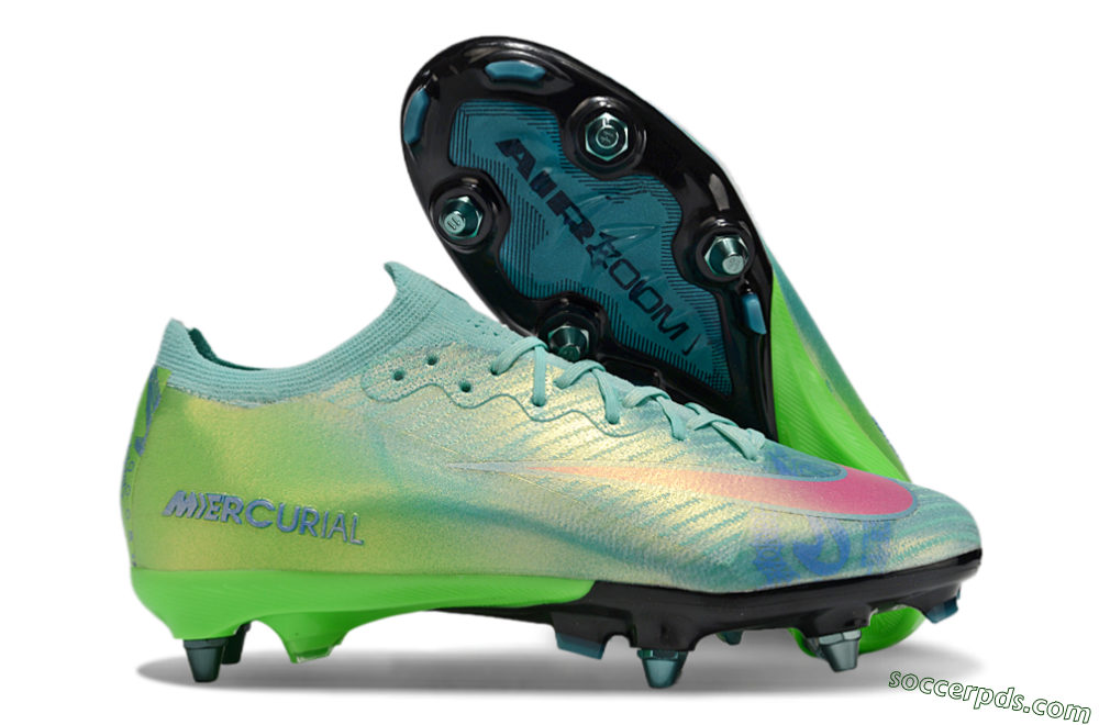 Nike Air Zoom Mercurial Vapor 16 Elite SG Low-Tops Football Boots - Jade/Pink/Blue 1