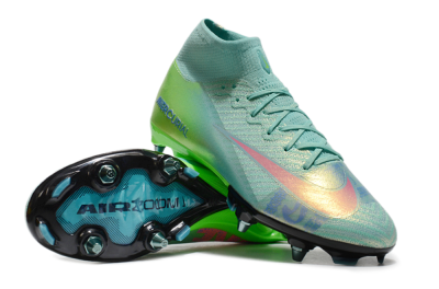 Nike Air Zoom Mercurial Superfly 10 Elite SG High-Tops Football Boots - Jade/Pink/Blue