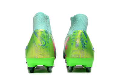 Nike Air Zoom Mercurial Superfly 10 Elite SG High-Tops Football Boots - Jade/Pink/Blue