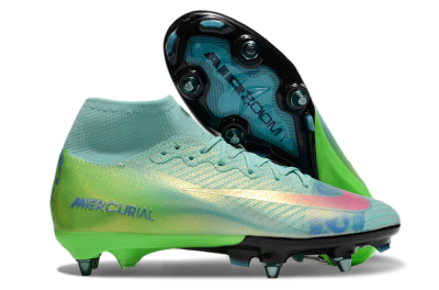 Nike Air Zoom Mercurial Superfly 10 Elite SG High-Tops Football Boots - Jade/Pink/Blue