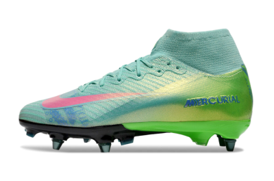 Nike Air Zoom Mercurial Superfly 10 Elite SG High-Tops Football Boots - Jade/Pink/Blue