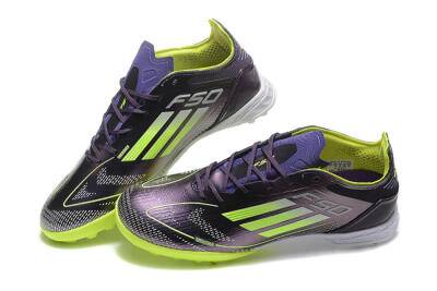 Adidas F50 Pro TF Low-Tops Football Shoes - Purple/Yellow/White