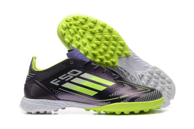 Adidas F50 Pro TF Low-Tops Football Shoes - Purple/Yellow/White