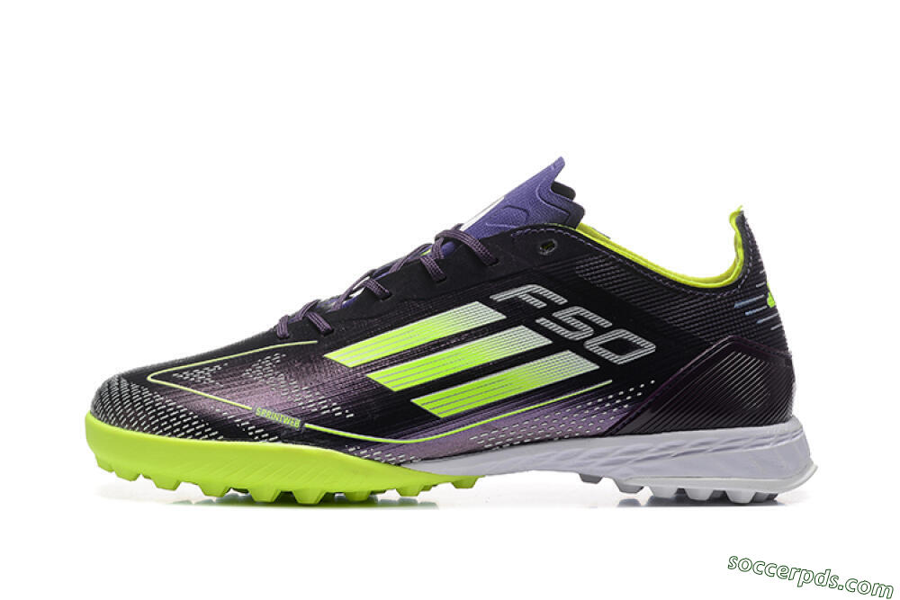 Adidas F50 Pro TF Low-Tops Football Shoes - Purple/Yellow/White 2