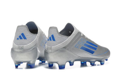 Adidas F50 Elite FG Low-Tops Football Boots - Silver/Blue
