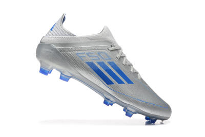 Adidas F50 Elite FG Low-Tops Football Boots - Silver/Blue