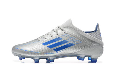 Adidas F50 Elite FG Low-Tops Football Boots - Silver/Blue