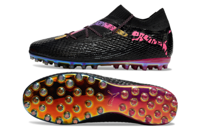 Puma Future Ultimate MG Low-Tops Football Boots - Black/Pink/Yellow