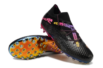 Puma Future Ultimate MG Low-Tops Football Boots - Black/Pink/Yellow