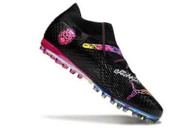 Puma Future Ultimate MG Low-Tops Football Boots - Black/Pink/Yellow