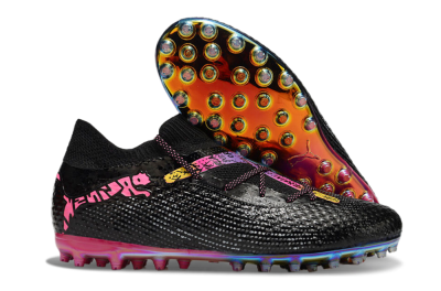 Puma Future Ultimate MG Low-Tops Football Boots - Black/Pink/Yellow