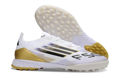 Adidas F50 Pro TF Low-Tops Football Shoes - White/Black/Yellow