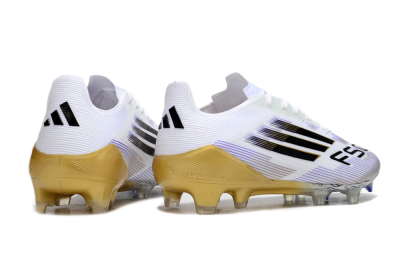 Adidas F50 Elite FG Low-Tops Football Boots - White/Black/Yellow