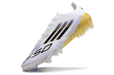 Adidas F50 Elite FG Low-Tops Football Boots - White/Black/Yellow
