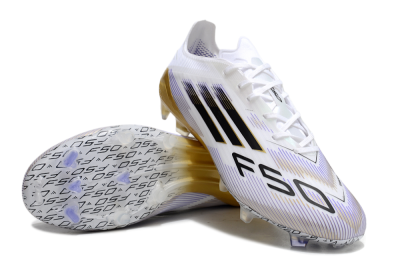 Adidas F50 Elite FG Low-Tops Football Boots - White/Black/Yellow
